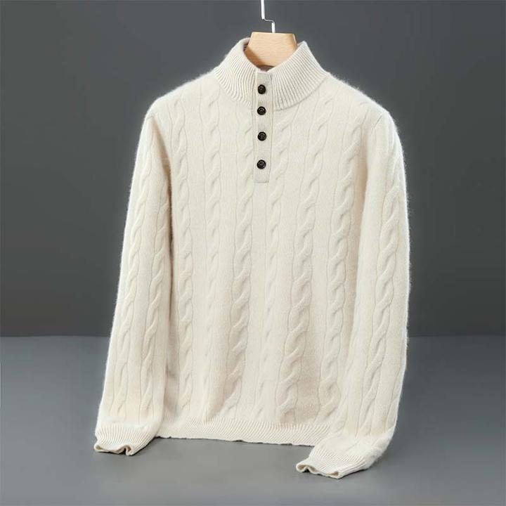 YC-850  100%纯羊毛衫男半高领拉链针织秋冬薄款毛衣半高领拉链