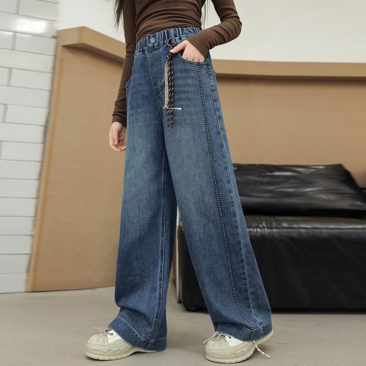 女童秋装牛仔裤2025年新款中大童青少年女孩裤子25883