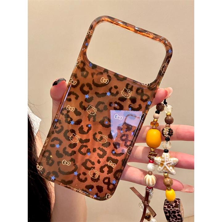 适用苹果iphone17promax豹纹星星16pro链条15ins防摔14韩风手机壳