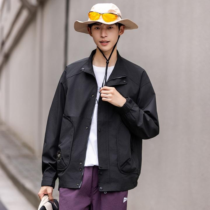 户外冲锋衣外套男士春秋季2024新款潮牌三防风工装美式夹克休闲