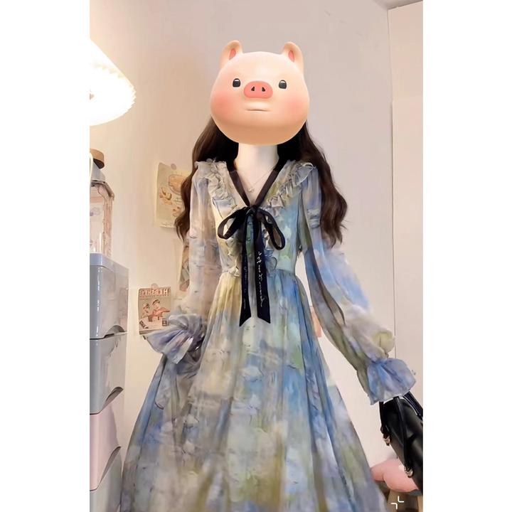 MO88ZSPF大码【梦恋韶华】度假风仙女裙2025春夏雪纺连衣裙显瘦长裙