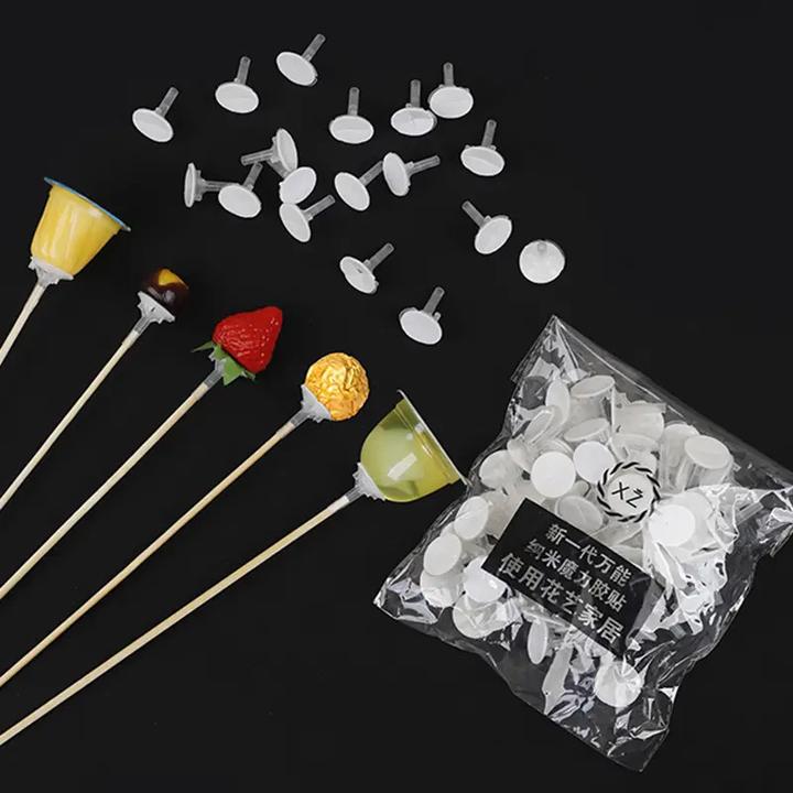 板栗 果冻 水果带胶固定神器托 板栗花束包装 花艺包装