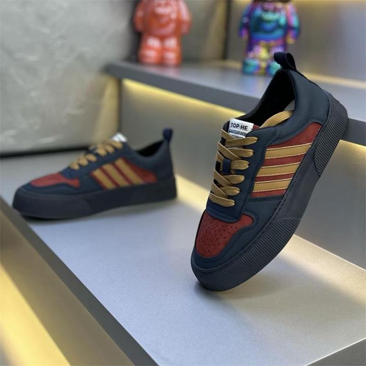 欧洲站男鞋2025秋季新款舒适透气休闲鞋网红百搭时尚休闲板鞋舒适