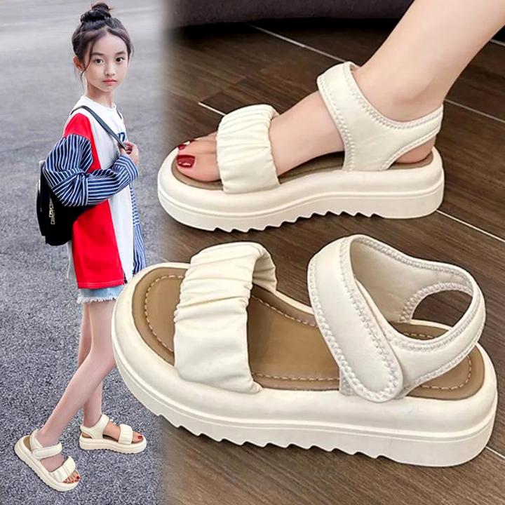 奥特曼女童凉鞋夏款儿童时尚沙滩鞋女孩中大童软底公主凉拖夏季