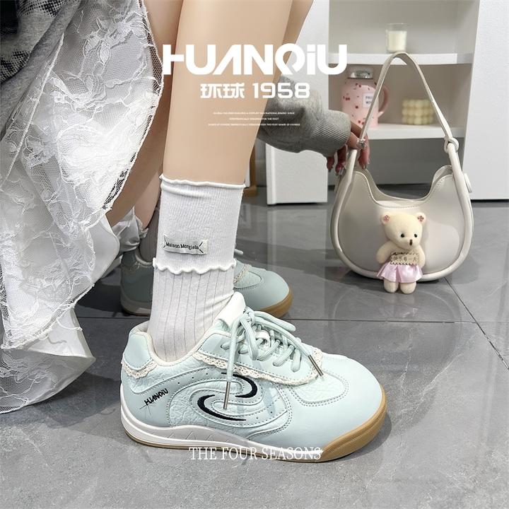 环球德训鞋女2025秋季新款高颜值多巴胺时尚休闲轻便舒适板鞋女鞋