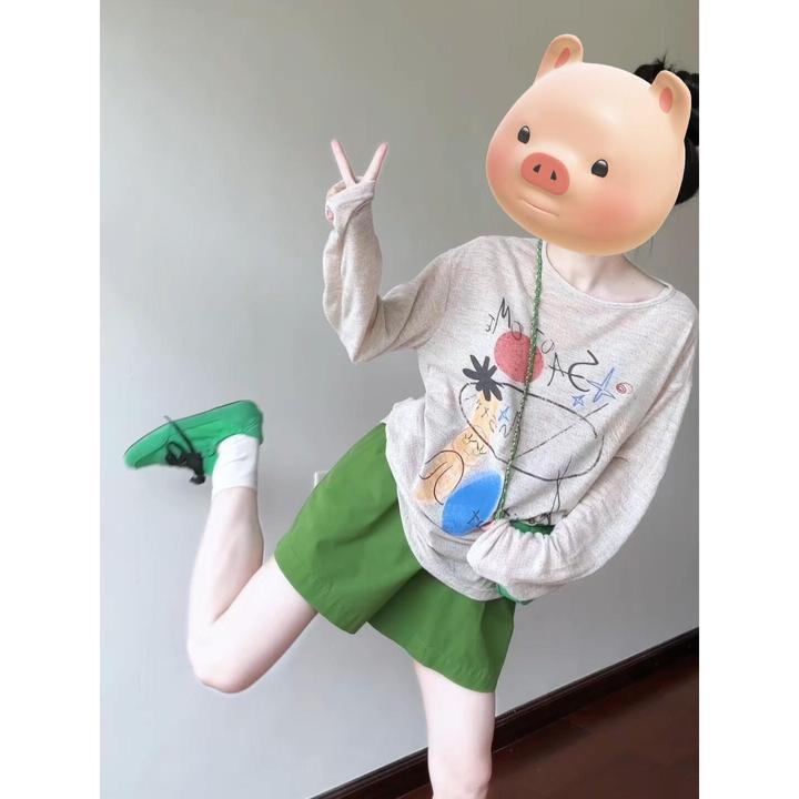 防晒薄款罩衫上衣女2025夏季新款韩系懒慵风t恤搭配高腰显瘦短裤
