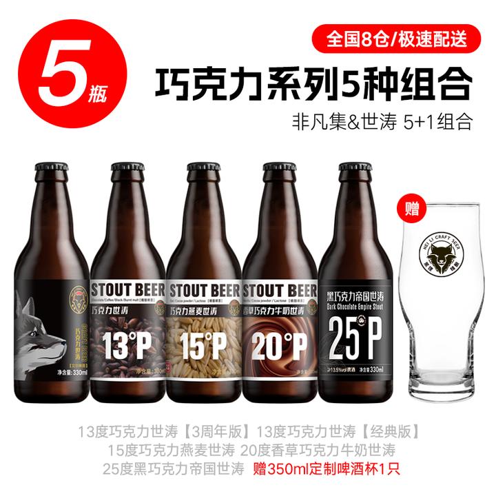黑狸 巧克力世涛啤酒组合 网红高颜值酒 高端原浆精酿啤酒