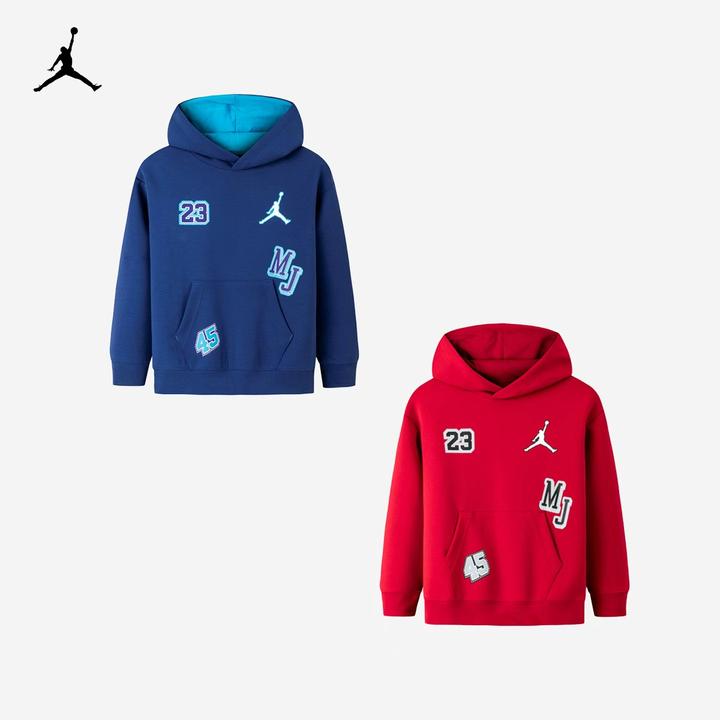 【官方旗舰】AIR JORDAN春秋休闲运动童装卫衣潮流套头连帽卫衣D104