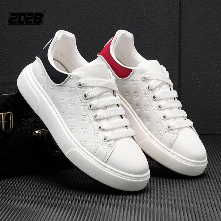 2025秋季男鞋真皮潮流小白鞋百搭潮鞋男休闲鞋运动增高鞋时尚男士