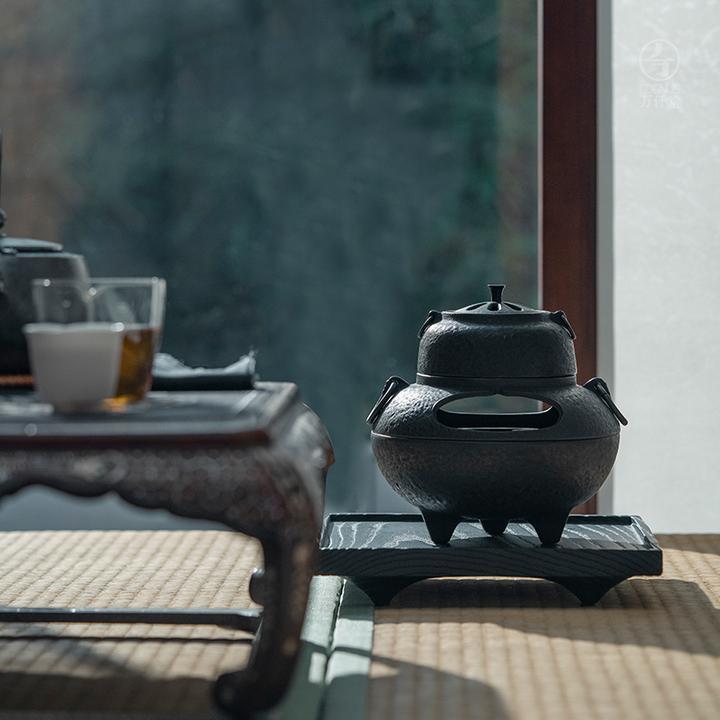 万仟堂雅士茶釜·烧水炉围炉煮茶壶可明火高档户外露营炭火煮茶器