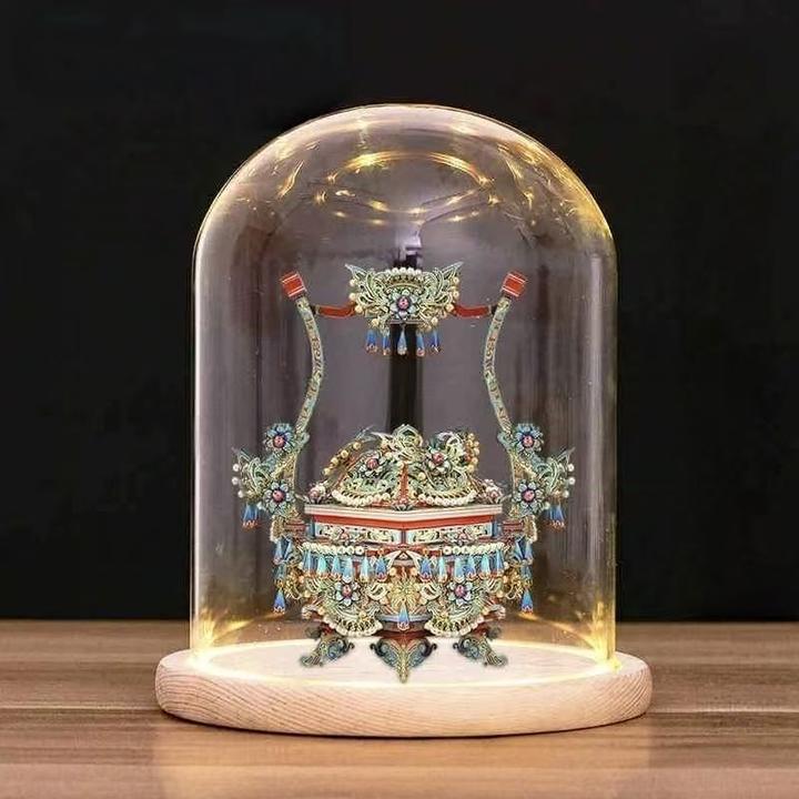 点翠提篮专用玻璃罩子透明展示防尘发光槽灯底座DIY拼酷手办模