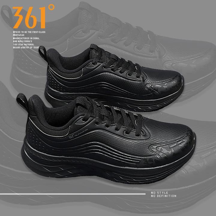 361专业跑步鞋男款训练鞋男士2025新款上班通勤男鞋纯黑国货鞋子