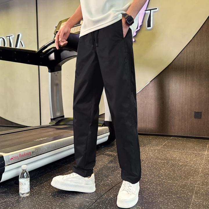 男士休闲裤宽松直筒裤子2025新款春夏潮流百搭韩版卫裤潮牌弯刀裤