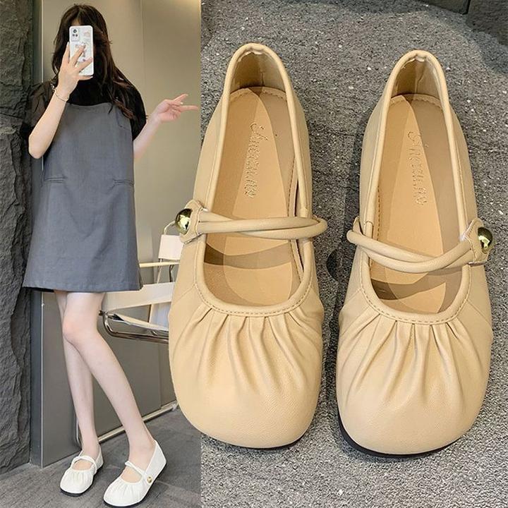 网红温柔底女鞋2025超轻薄春夏法式晚风软底奶奶鞋珍珠浅口单鞋