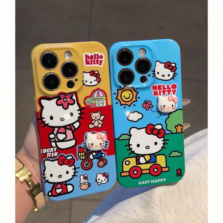 欧克里里趣味立体Kitty适用苹果16/17pro手机壳华为oppo小米vivo