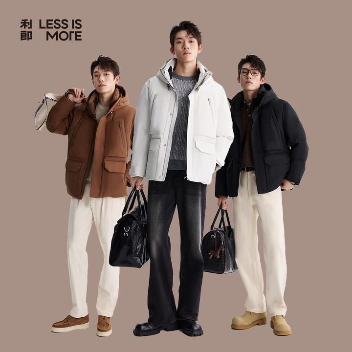 利郎【都市机能极寒系列】25冬工装连帽防风羽绒服青年商务休闲外套