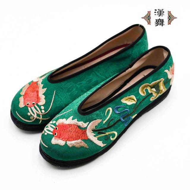 【圆满】汉舞中国风千层底女士绣花布鞋民族风软底轻便舒适一脚蹬