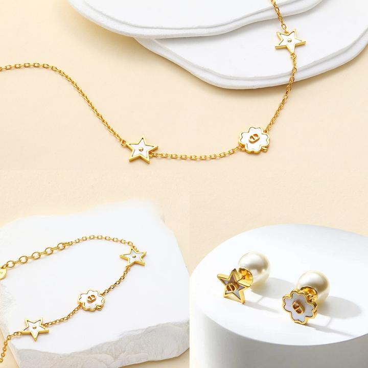 Tender Jinger 铜合金耳饰 新款五角星系列项链手链耳环轻奢时尚