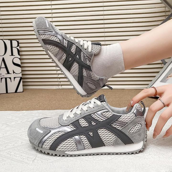 【香港轻奢Sakurano&樱央】复古德训鞋女2025年新款秋季网面透气休