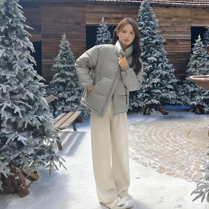 立领冬季保暖棉服棉衣冬季女款宽松时尚百搭休闲