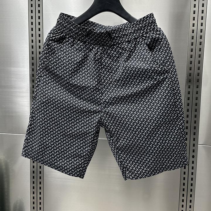 2025夏季新款男士运动沙滩裤流行格子系休闲短裤男夏天外穿五分裤