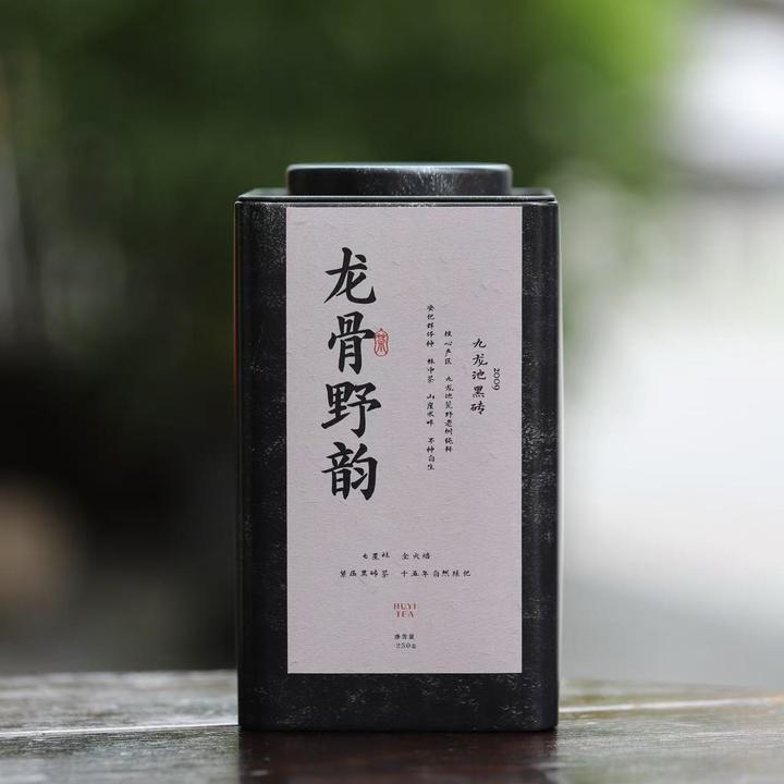 【龙骨野韵】2009年九龙池巧克力黑砖条  琥逸安化黑茶  250g