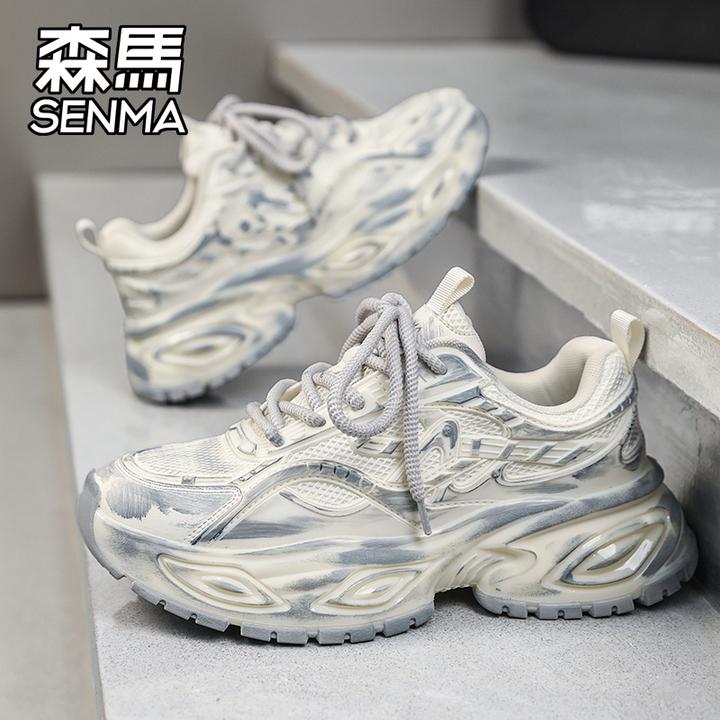 SENMA/森马复古做旧老爹鞋秋冬新款百搭时尚小众休闲增高运动潮鞋