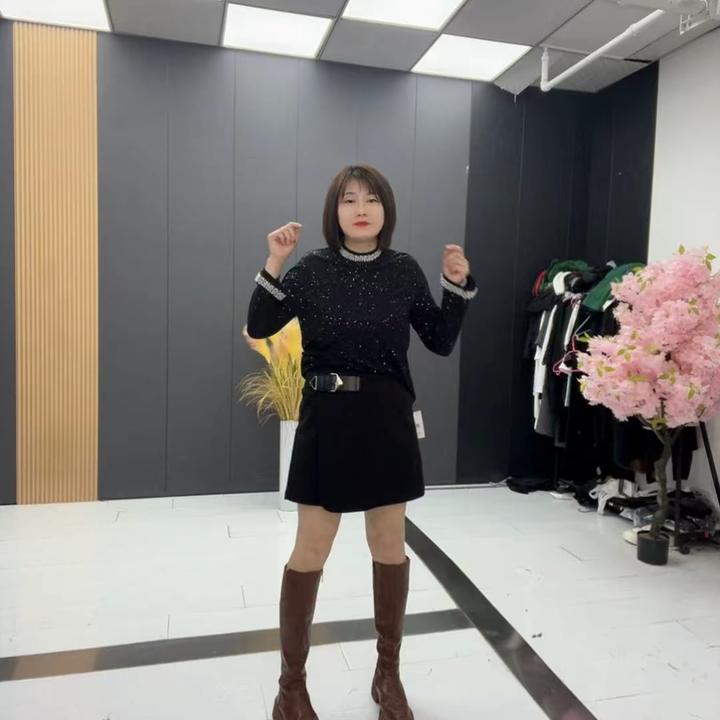 PY6823时尚洋气大码腰带款秋冬拼接女士高腰半身裤裙