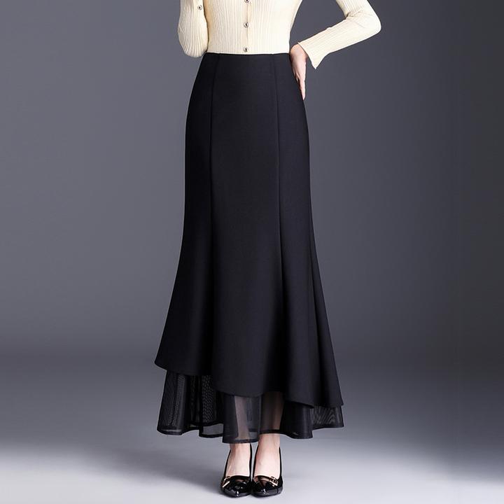 显瘦鱼尾裙不规则包臀裙长裙女秋季2025新款垂坠感半身裙