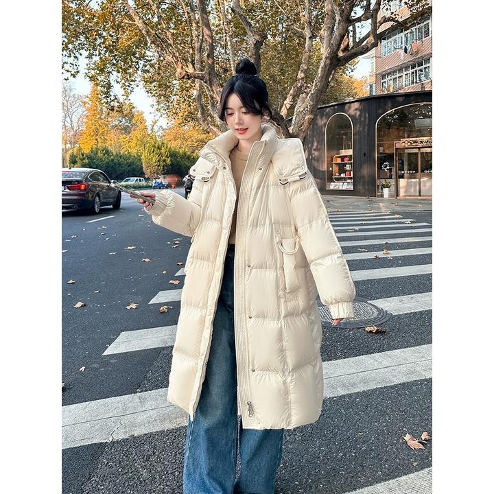 蒙口潮牌新款设计2025羽绒服气质中长款过膝韩保暖羽绒服女