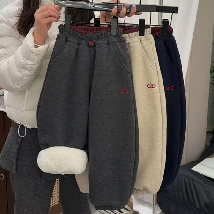 【850克糯米绒一件过冬】男女童加绒冬季中大童洋气灯笼裤松紧束裤