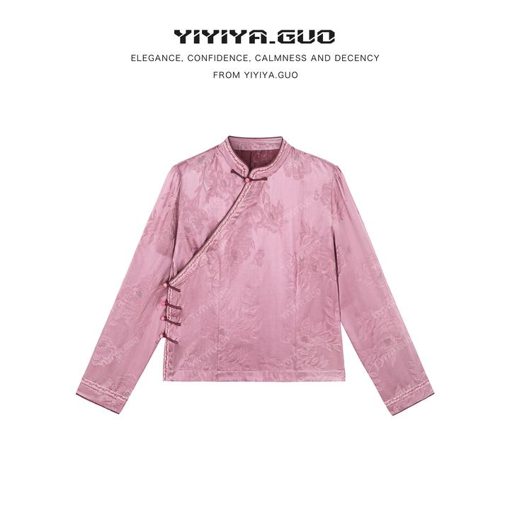 yiyiya.Guo艺艺吖【美人心】提花斜襟立领上衣080224SS52