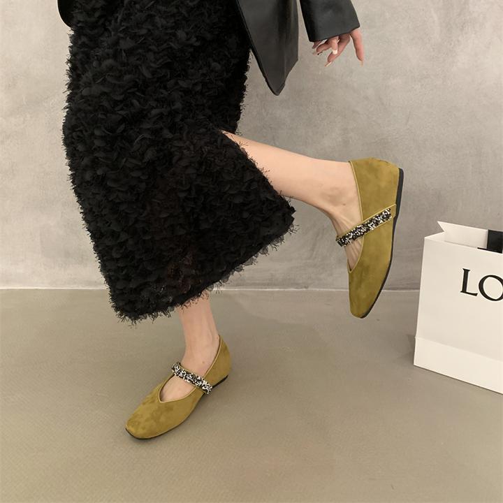 洋气仙女风玛丽珍鞋2025潮轻奢优雅方头浅口内增高单鞋四季通用