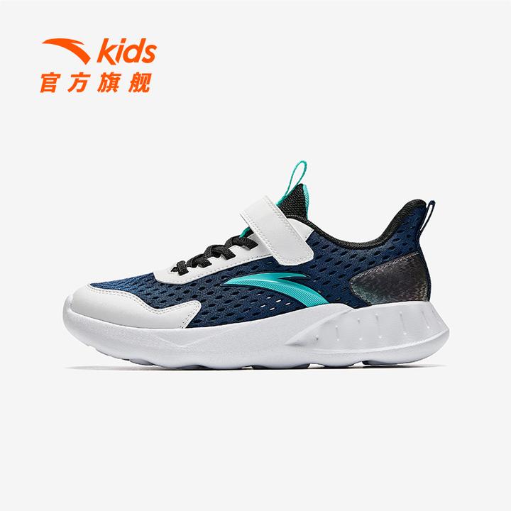 安踏儿童男大童跑鞋2025夏新款透气舒适防滑耐磨青少年网眼运动鞋