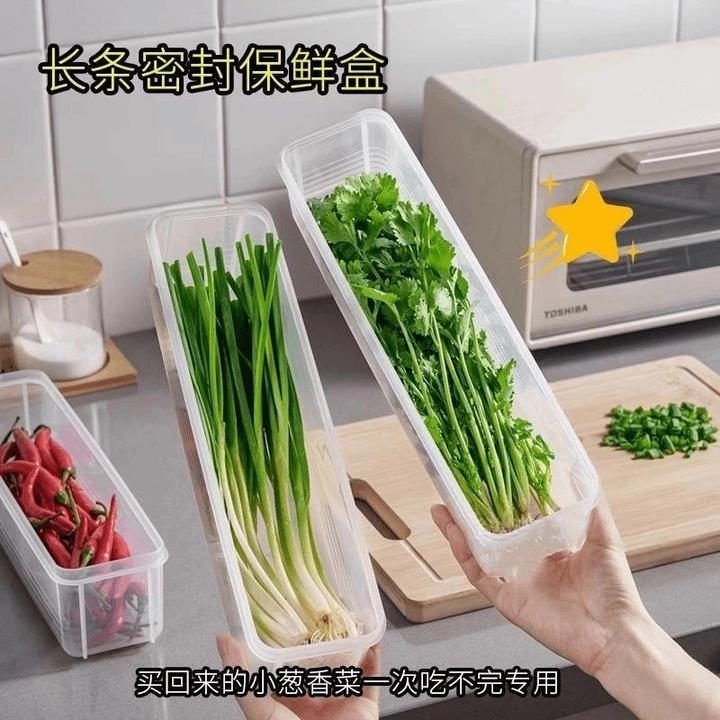 佳品印记香菜小葱收纳盒冰箱保鲜神器加厚款鸡蛋备菜保鲜密封②