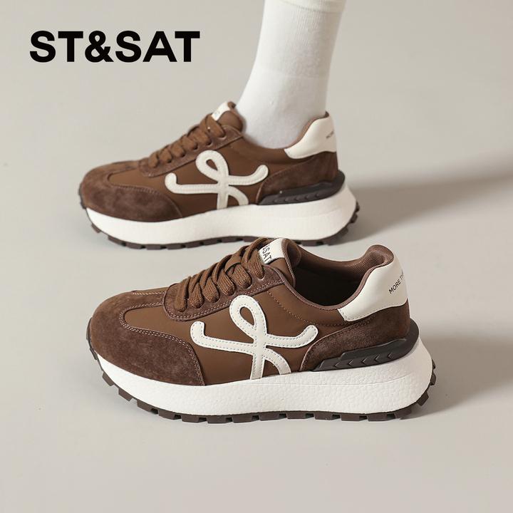 星期六百搭德训鞋女款2025新款秋季爆款阿甘鞋休闲轻奢美拉德女鞋