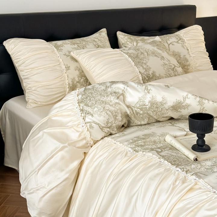 法式复古高级感秋冬微磨毛四件套床单被套柔软亲肤床品轻奢欧式