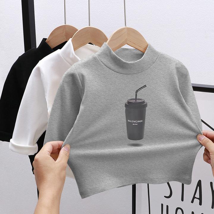 男女童秋冬长袖高领2025T恤宝宝上衣儿童中大童德绒打底新款保暖