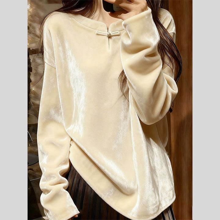 独特漂亮外套丝绒上衣新中式国风唐装禅意衬衫女2025新款爆款冬季