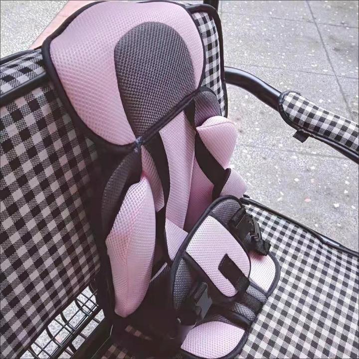 非机动车儿童安全座椅宝宝便携式电动四轮车坐垫简易三轮车绑带