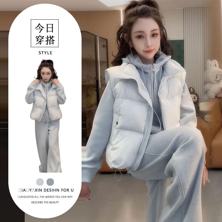 2025秋季新款时尚显瘦气质网红高档套装女高级百搭宽松大码三件套