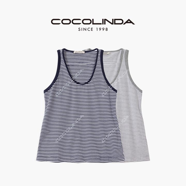 COCOLINDA | “欧美STYLE”棉质条纹背心 V5243