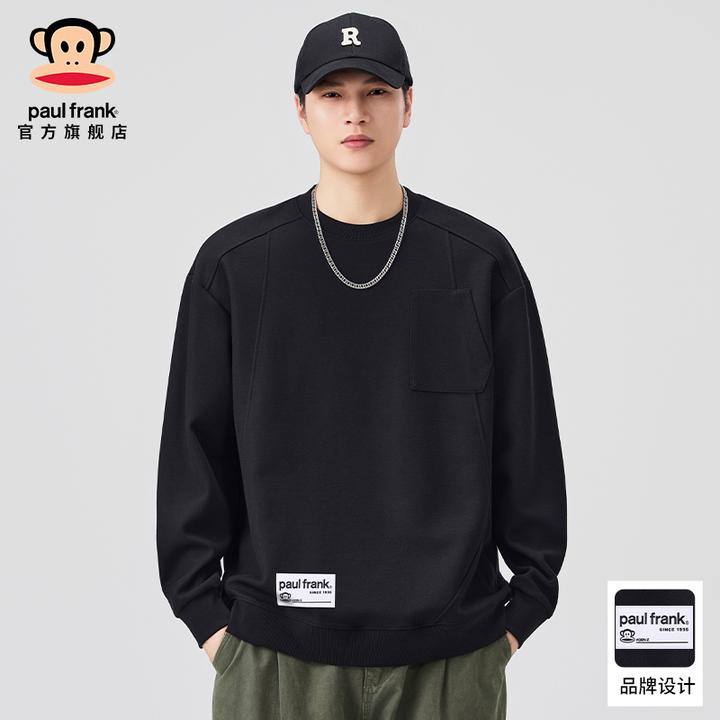 PaulFrank/大嘴猴美式复古卫衣男2025秋季款潮牌宽松休闲圆领长袖