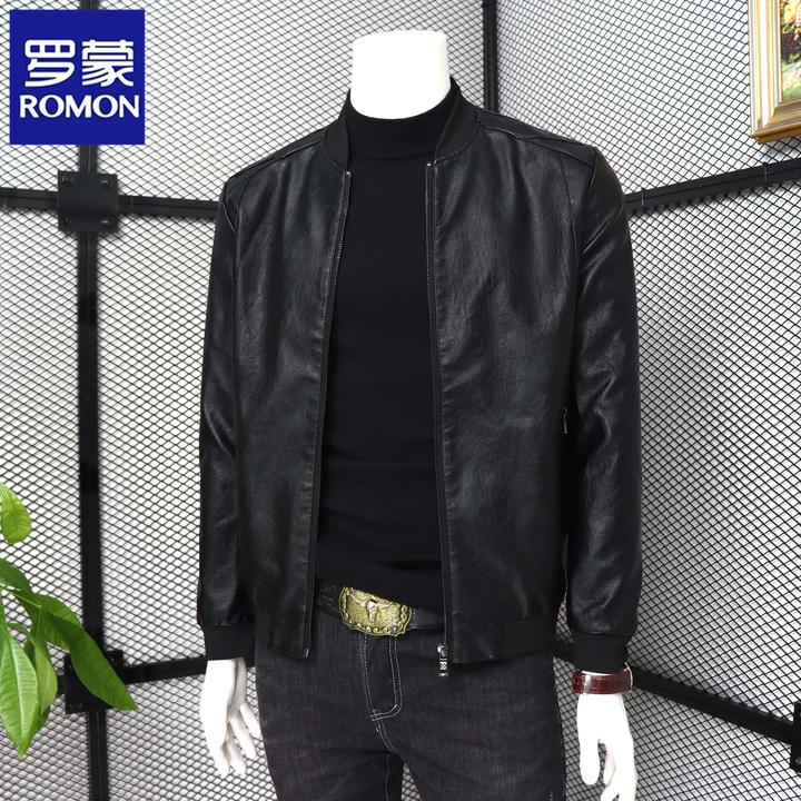 罗蒙复古痞帅PU机车2025新款皮衣男士潮流帅气皮夹克休闲百搭外套