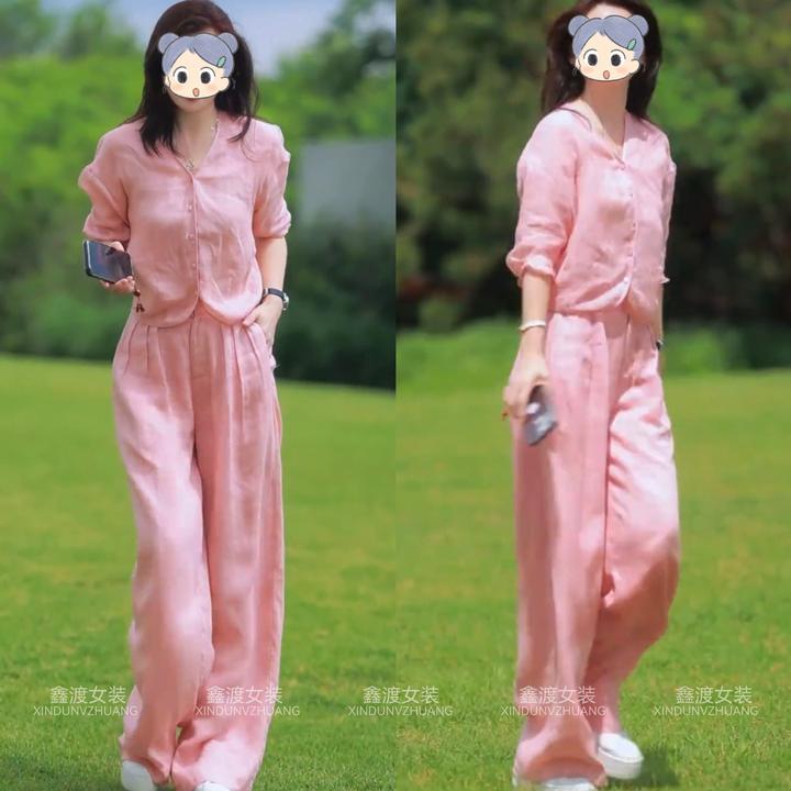 2025夏季新款时尚显瘦气质女士网红洋气两件套百搭款D21111