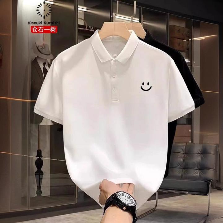 仓石一树短袖polo衫男士2025夏季新款宽松时尚T恤休闲翻领短袖潮