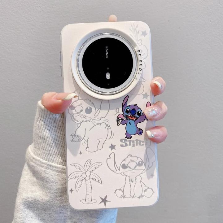 雪糕史迪仔适用华为mate70pro手机壳新款彩绘mt60磨砂彩银p80/70