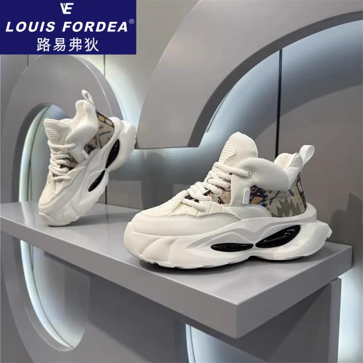 Louis Fordea/路易弗狄潮牌厚底增高老爹鞋男款百搭休闲鞋运动鞋