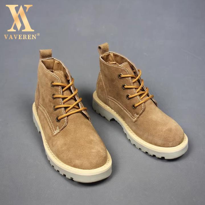 马丁靴男士高帮工装鞋英伦风短靴日系复古磨砂户外男款磨砂马丁靴