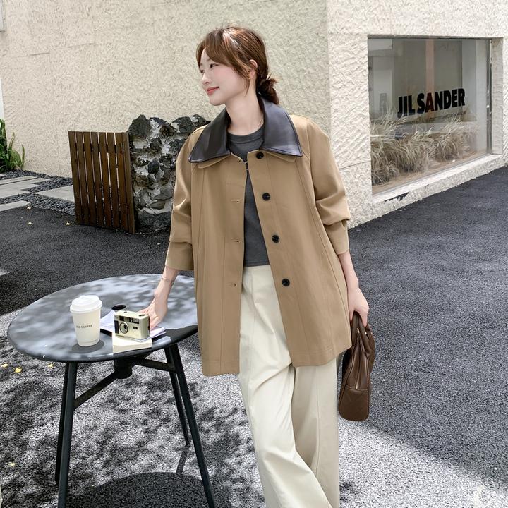 卡其色中长款气质风衣2025年秋季新款小个子韩系高级感超好看外套